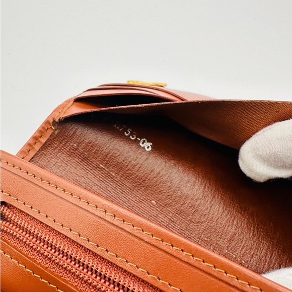 Fendi Pequín Striped Black and Brown Long Wallet with Gold Clasp - Picture 10 of 10